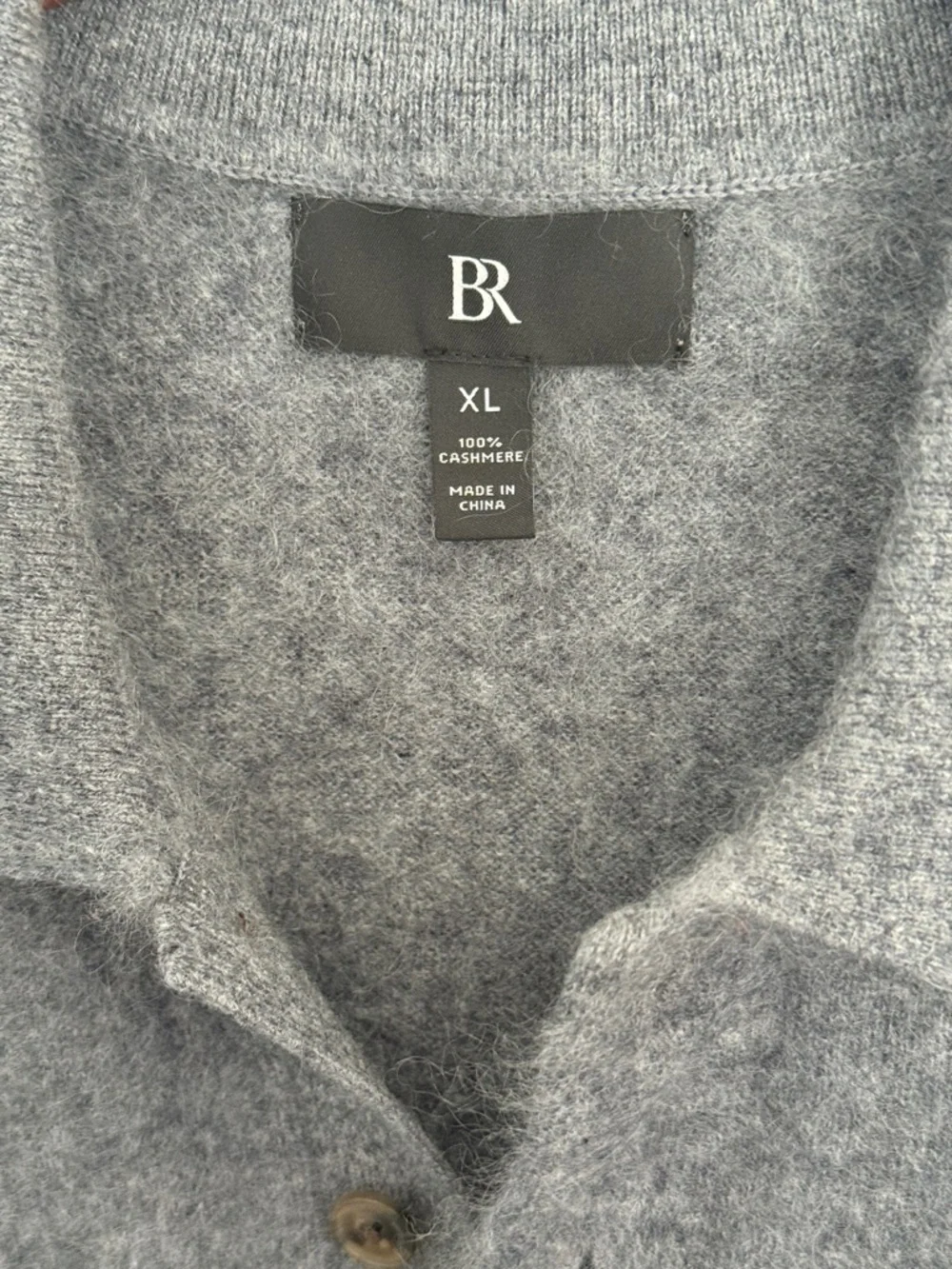 Banana Republic Cashmere Gray Polo Sweater - Picture 3 of 3